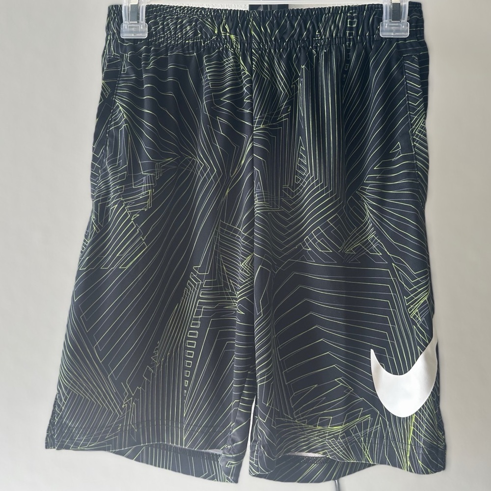 Nike Kid’s Black and Green Athletic Shorts